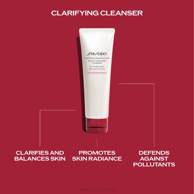 Shiseido espuma limpiadora clarificante (para todo tipo de piel) R8DB35 protección de la piel