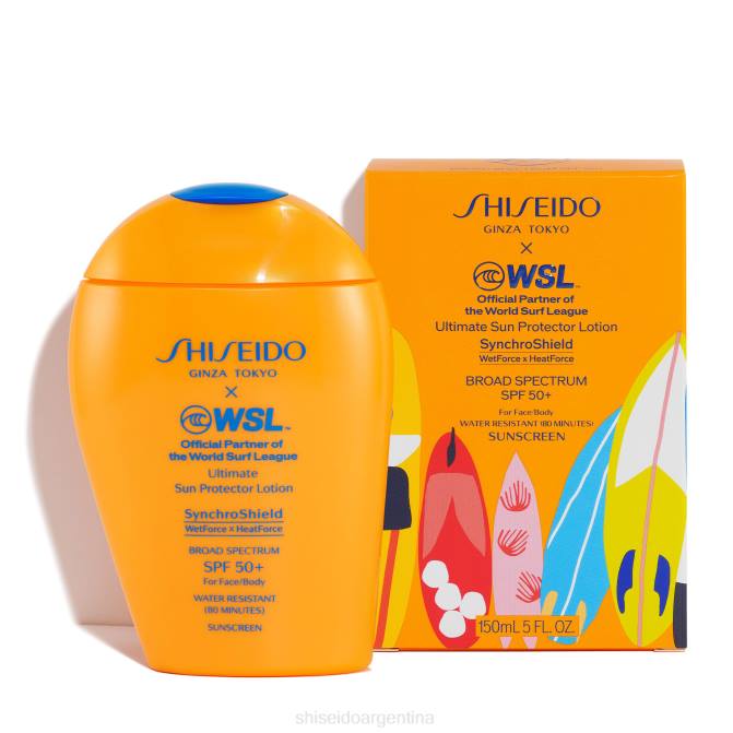 Shiseido Loción protectora solar definitiva de la World Surf League de edición limitada spf 50+ R8DB95 protector solar
